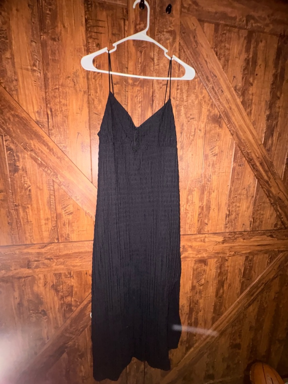 Black Spaghetti-Strap Maxi Dress - Women